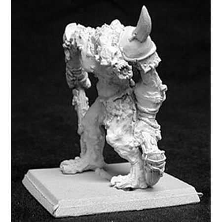 reaper miniatures uru, river troll chief #14044 reptus unpainted rpg mini figure