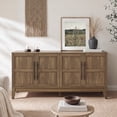 thumbnail image 6 of Carolayne 60-Inch Sideboard Buffet Cabinet, Modern Storage Console Table with 4 Doors For Dining Room Living Room, Light Walnut, 6 of 9