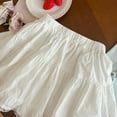 thumbnail image 2 of Wuxian Girls Skirts For Toddler To Teen Lace Trim Ruffle Hem Skirt High Elastic Waist Flared Short Skirts Summer Dress, White, 2-3 Years, 2 of 8