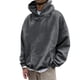 thumbnail image 1 of Gibobby Camisetas casuales con capucha para hombre de manga corta de color liso(Gris,M), 1 of 5