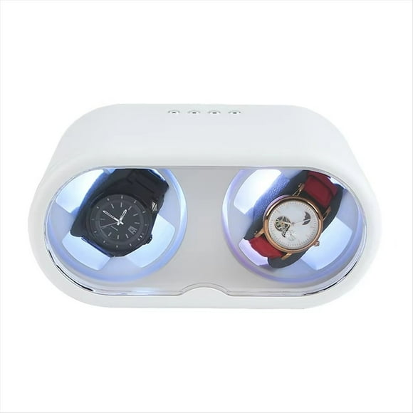 Caja de Almacenamiento para Relojes Automáticos con 2 Ranuras. Bobinadora Automática con Cable USB y Batería. Motor Silencioso Mabuchi, Color .
