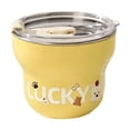 thumbnail image 2 of Stainless Steel Coffee Cup,9 oz Cute Portable Travel Mug with Leakproof Lid & Graphic Printed,Lightweight Tumbler for Office Desk,Daily Commute,Yellow, 2 of 7