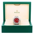 thumbnail image 6 of Pre-Owned Rolex Datejust 41MM 116300 Red Roman Diamond Dial Diamond Bezel Stainless Steel Full Diamond Oyster Bracelet, 6 of 8