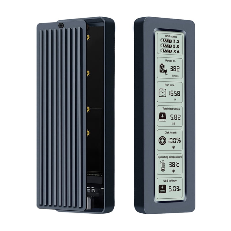 2X M.2 SSD NVMe Case USB3.2 Gen2 Type C 10Gbps PCIe SSD Case M.2 NVME Enclosure Disk Box Tool Free SSD Aluminum Case