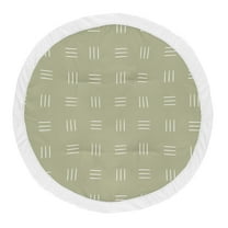 Sweet Jojo Designs Boho Hatch Green and White Baby Play Mat