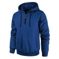 thumbnail image 6 of LWavelet Men's Fleece Hoodie Casual Long Sleeve 1/4 Zipper Pullover Sweatshirts, 6 of 7
