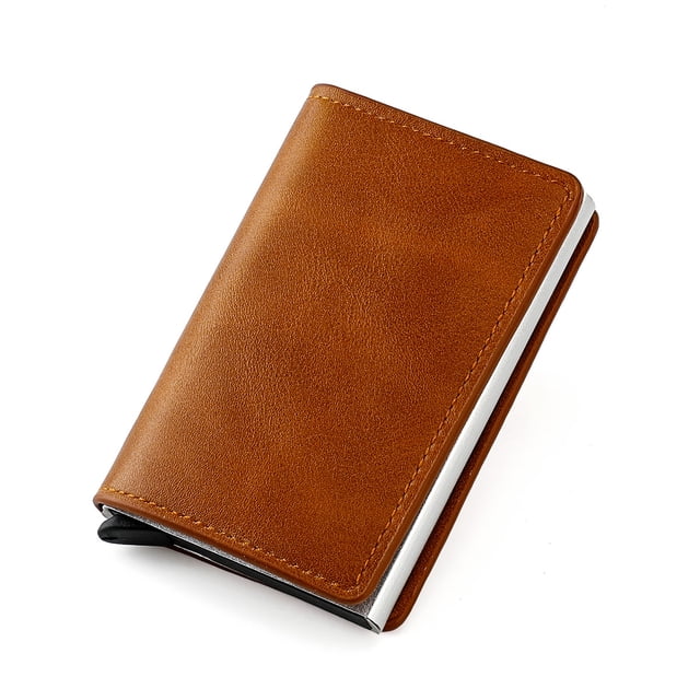Tarjetero RFID para hombre, billetera de aleación de aluminio para tarjetas de crédito, tarjetero de metal de aluminio, estuche de aluminio, tarjetero antimagnético, tarjetero de visita