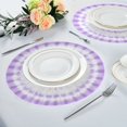 thumbnail image 3 of Round Plate Mat 15.4x15.4 Inchesx4 Placemat Table Mat Kitchen Mat Coffee Mat Fabric Thick, Strong Wear-Resistant, Heat Resistance Pretty Purple Tie Dye, 3 of 7