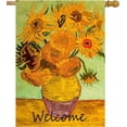 thumbnail image 2 of Welcome Spring Sunflowers Garden Yard Flag 28 x 40 Inch, Sunflowers in Vase Double Sided Outdoor Decorative Welcome flags Banners for Home House Lawn Patio, 2 of 4