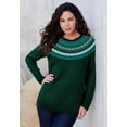 thumbnail image 3 of Roaman's Women's Plus Size Fair Isle Pullover Sweater, 3 of 5