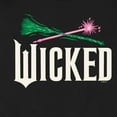 thumbnail image 3 of Wicked: Part 2 - Wand And Broomstick Logo - Men's Long Sleeve Crew Fleece Sweatshirt, 3 of 5