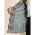 thumbnail image 5 of DARING DIVA Women's Boyfriend Notched Lapel One Button Blazer Suit Plaid Blazer Jacket M Grey, 5 of 6
