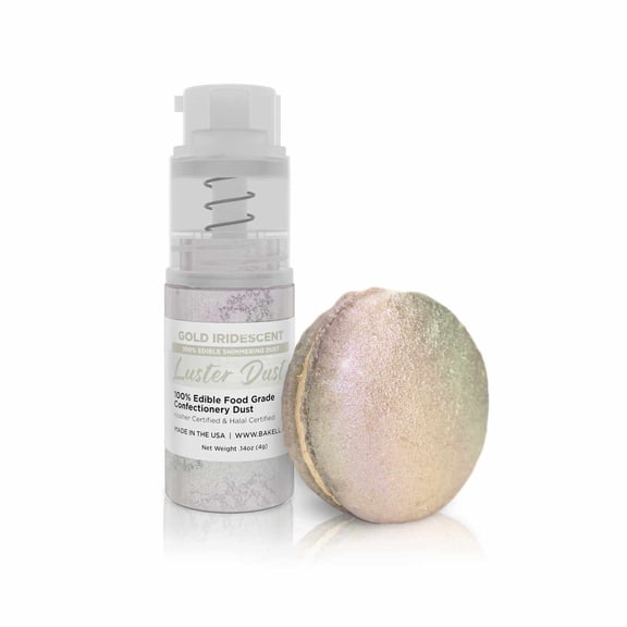Bakell - Gold Iridescent Luster Dust and Cake Paint - Fine Metallic Sheen, 4g Spray Pump