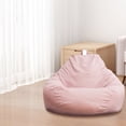thumbnail image 6 of Dienrx Bean Bag Chair Memory Foam Bean Bag Chairs for Teens with Filling Round Bean Bag Chair for Living Room Bedroom College Dorm Reading Chair Pink, 1*Sofa Cover, 6 of 7