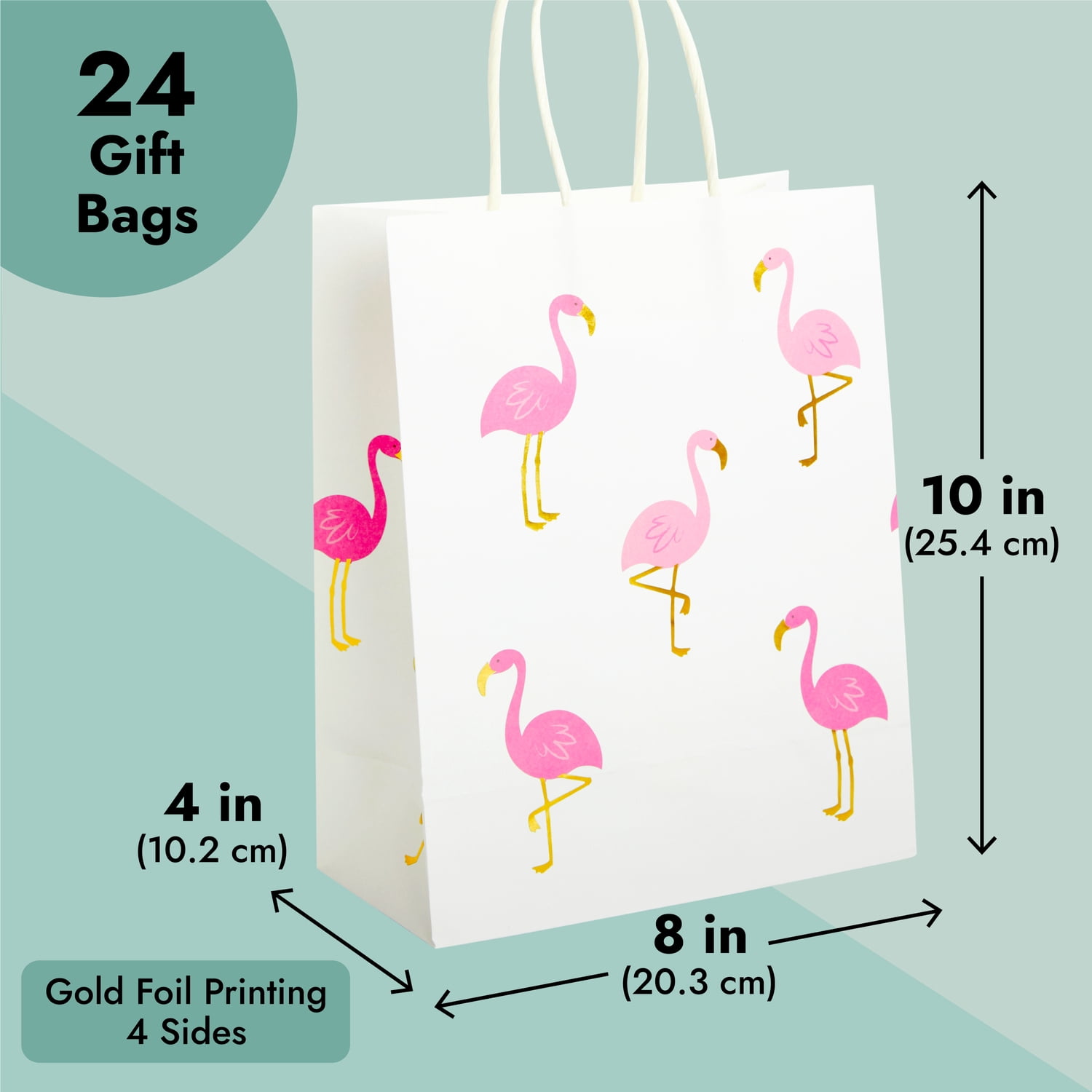 Gold Flamingo Bahamas Backpack Preppy Pink Southern Flamingo Print Summer Beach Backpack main image 3