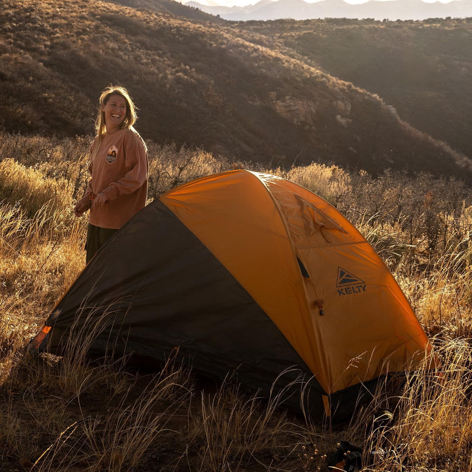Kelty Grand Mesa 2P  Backpacking Tent – 3 Season Camping, Thru Hiking Shelter, Aluminum Pole Frame, Single Door + Vestibule, 2024 Model