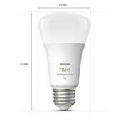 Philips Hue White and Color Ambiance A19 Bluetooth 75-Watts Smart LED Bulbs (2-Pack), White