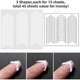thumbnail image 4 of White French Nail Stickers 3 Styles 45 Sheets Crescent Shape French, 4 of 4