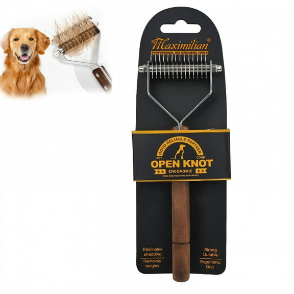 ACDANC Undercoat Rake for Dogs,Gentle Grooming Deshedding Dog Brush,Comfortable Grip Dematting Comb for Dogs,Hutaomu