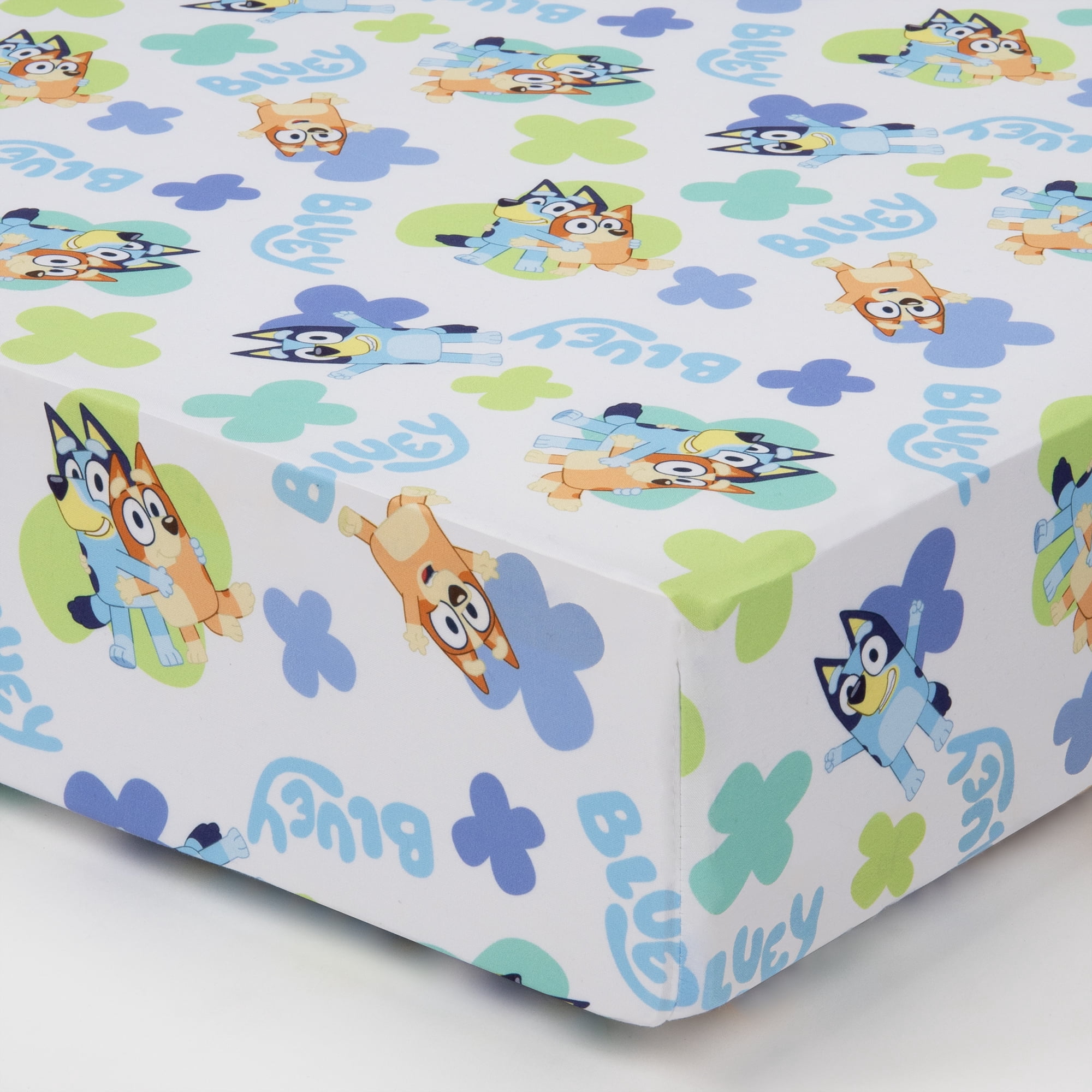Bluey Toddler Sheet Set 2 Pack, Blue, White, Toddler Boy and Girl