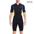 thumbnail image 2 of Trajes de neopreno Pareja Traje de buceo Traje de baño de una pieza con cremallera frontal Pantalones cortos de manga corta Transpirable Deportes Buceo Skins Traje de surf Hombre amarillo XXL 1.5MM Scienceny OD003629-05, 2 of 5
