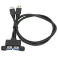 thumbnail image 1 of 2 Port USB 3.0 Cable, Male To Female USB Extension Cable 4.8Gbps Signal Rate  For Game Motherboards 50cm, 1 of 8