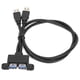 thumbnail image 2 of Cable de extensión USB de doble puerto con deflector externo y orificio para tornillo de oreja (50 cm), 2 of 14