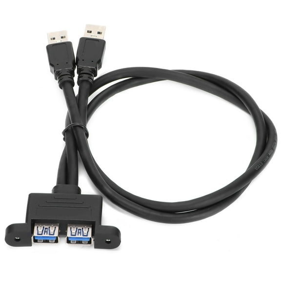 2 Port USB 3.0 Cable, USB Extension Cable Male To Female For Game Motherboards 50cm