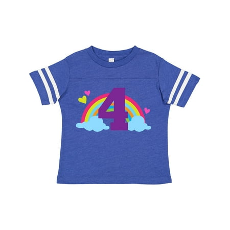 

Inktastic 4th Birthday Rainbow Gift Toddler Toddler Girl T-Shirt