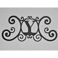 thumbnail image 2 of Bookishbunny Scrolled Iron Black Metal Letter Monogram Personalized Initial Wall Art Family Name Plaque Classic Decoration, 2 of 7