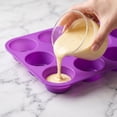 thumbnail image 6 of Silicone Muffin Pan Purple 12-Cup Non-Stick Silicone Baking Mold for Oven Baking Cupcake Muffin Brownie and Homemade Snacks Reusable Food-Grade Baking Tray, 6 of 6