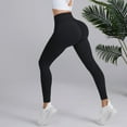 thumbnail image 5 of HJYCHN Women High Waist Workout Yoga Pants for Gym Training and Cycling Activities with Comfortable Flexible Fabric Design Black M, 5 of 6