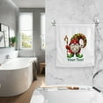 thumbnail image 4 of Ryvnso Christmas Gnome Custom Personalized Hand Towels for Bathroom Cotton Face Towel Decorative 15.5x29.5 inch, 4 of 7