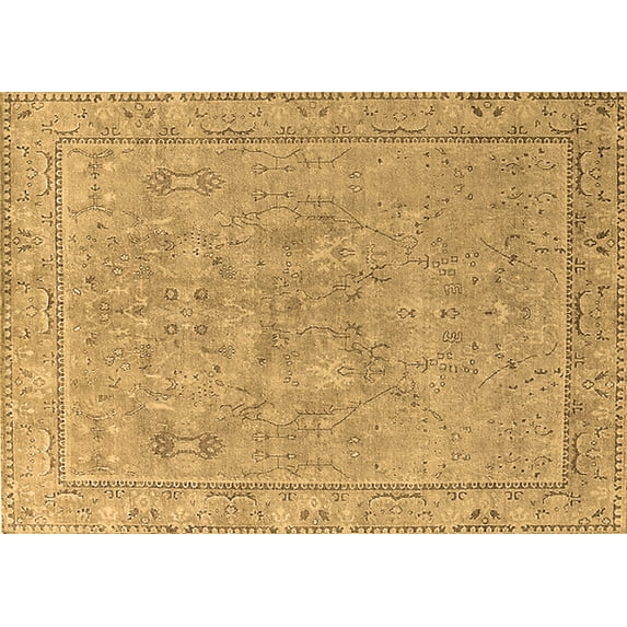 Ahgly Company Indoor Rectangle Oriental Brown Industrial Area Rugs, 4' x 6'
