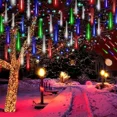 thumbnail image 1 of 32/24/16/8 Tubes Christmas Meteor Shower LED String Lights Holiday Lighting Garden Party Decorations Rain Drop Falling Decor, 1 of 5