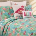 thumbnail image 2 of Isla Tropics Flamingo & Palms 2-Piece Twin Bedding Quilt Set, 2 of 5