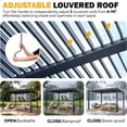 thumbnail image 2 of MELLCOM Pergola Louvered 10x12, Aluminum Hardtop Pergola with Adjustable Roof for Sun & Rain Shade, Outdoor Gazebo with Integrated Drainage System, Modern Rustproof Patio Canopy Carport, 2 of 6