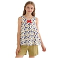 thumbnail image 2 of Cethrio Girls Summer Outfit Sets, Sleeveless Casual Knitting Cotton 2 Piece Girls Clothing sets Purple Size 14, 2 of 7