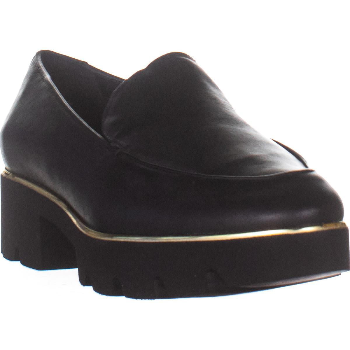 ladies black slip on loafers