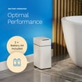 thumbnail image 4 of hOmeLabs Durable 2.4 Gallon Sensor Trash Can, Retractable Butterfly Lid, Batteries Included, Space-Efficient, Easy Clean, Battery-Powered - Creamy White, 4 of 7