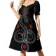 thumbnail image 1 of SERPENTINE Vestido de manga corta vestido morado Vestidos de baile Vestido de fiesta Vestido de verano para mujer 2025, 1 of 7