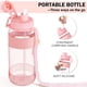 thumbnail image 3 of Botella de agua deportiva con pajita, botellas de agua de 1 l/2 l con marcador y tapa a prueba de fugas y botella sin asa de sudor Sincero  Hogar, 3 of 5