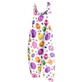 thumbnail image 2 of Haivin Women's Easter Print Cotton-Linen Blend Overalls with Adjustable Straps, Loose-Fit Wide-Leg and Pockets for Casual Daily and Spring Wear, 2 of 5