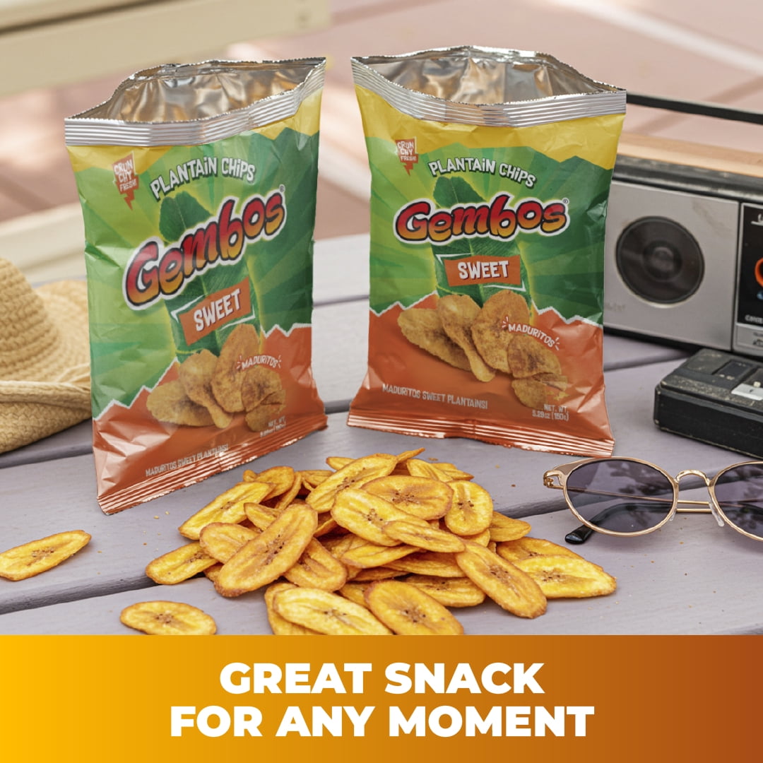 Gembos Sweet Maduritos Plantain Chips, 5.29 oz, 6 Pack