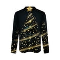thumbnail image 4 of Fuwddey Pullover Top for Men Fall Blouses Shirts Men'S Fashionable Christmas Print Casual Long Sleeve Turndown Collar Blouse Shirt, 4 of 5
