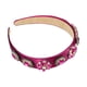 thumbnail image 5 of Bling Rhinestone Diadema Vintage Flores Rhinestone Rose Red Satin Wide Edge Diadema para mujer 5.12 x1.18, 5 of 7