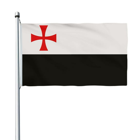 Aihccy Knights Templar Flag with Brass Grommets Size - 3x5Ft