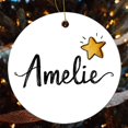 thumbnail image 4 of Personalised Christmas Star Christmas Ceramic Ornament Custom Girl's Name Ornament Keepsake Ornament for Christmas Tree for Woman Friend Birthday, 4 of 5
