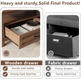 thumbnail image 4 of EastVita 47inch Farmhouse Coffee Table with Drawers Rustic Coffee Table Wood Center Table Easy Assembly Living Room Table for Office Parlor Reading Room - Brown, 4 of 7