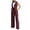 F429 Wine, variant on Likimi Two Piece Sets For Women Elegant V Neck Solid Color Sleeveless Button Down Vest Tops With Wide Leg Pants Outfit Set Wine Size L